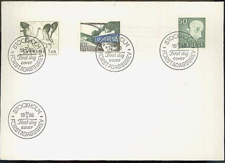 Ruotsi Mi 598-600 FDC