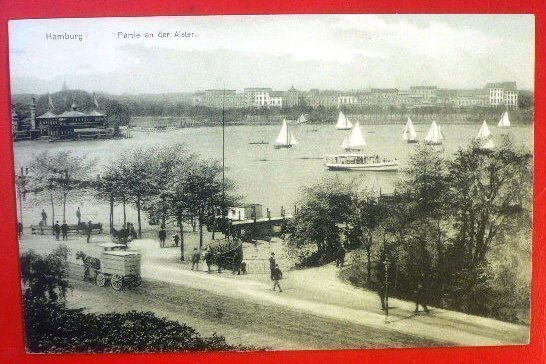 Hamburg, Partie an der Alster   (K8)