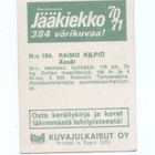 Jääkiekko Kuvajulkaisur n:o 194 70-71 Raimo Kilpiö. Ässät - pikkukuva 2
