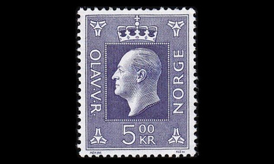 Norja 591hp ** Olav V 5 kr Harrison (1969)