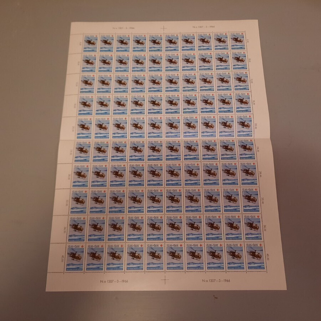 Suomi arkki (100) 1966 Punainen risti 0,35+0,05mk **