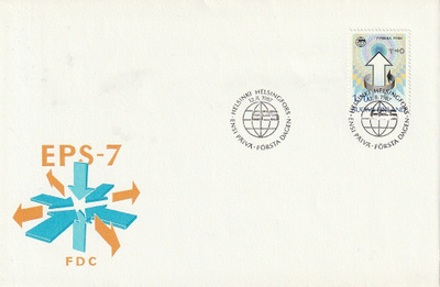 1987 1.70mk Fysiikka-merkin FDC-kirje