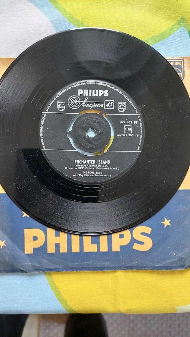 7" The Four Lads: Enchanted Island / Guess What The Neighbor