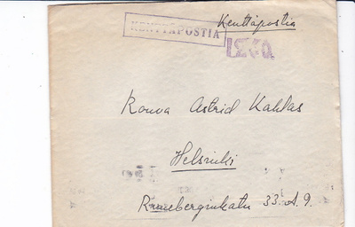 VANHA Kenttäposti Kuori Leima I260 28.6.1941