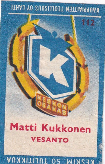 Vesanto, Matti Kukkonen , Kesko 112.  s56