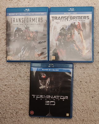 3kpl BLU-RAY DVD Transformers + Terminator
