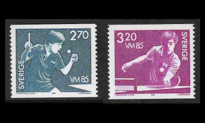 Ruotsi 1326-7 ** Pöytätenniksen MM-kilpailut (1985)