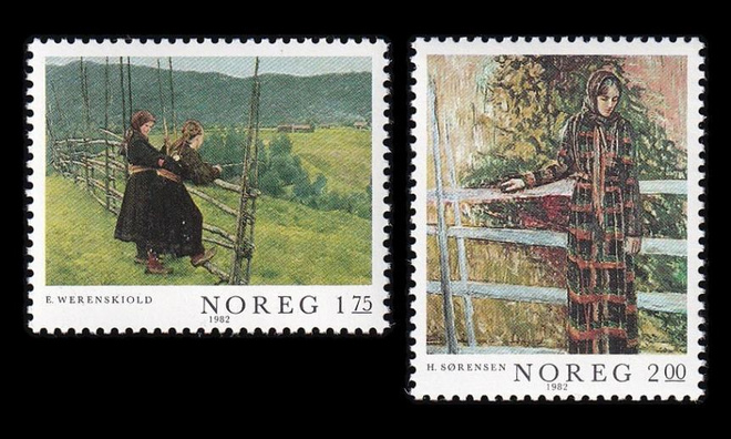 Norja 867-8 ** Maalaustaiteen klassikkoja (1982)