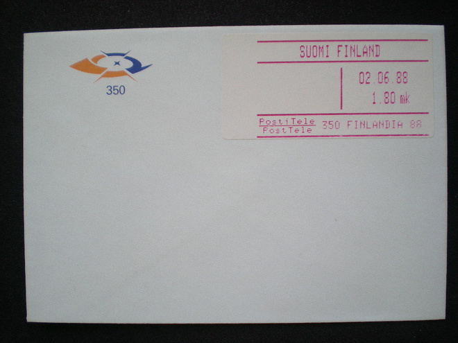 FDC - ATM PostiTele 1,80 mk 02.06.1988