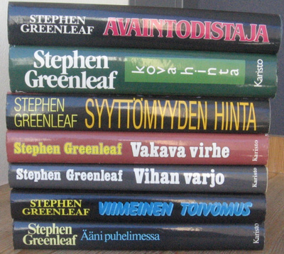 7 x Stephen Greenleaf. KIrjapinkka.