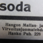 Hangon Mallas Hangö Malt VICHY VICHYÄ etikett etiketti Hanko - pikkukuva 3