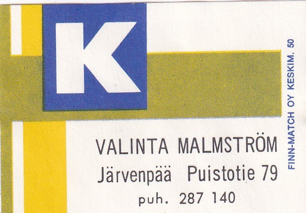 Järvenpää. Valinta Malmstöm, Kesko    4/16
