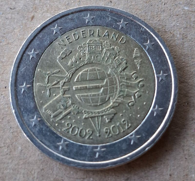 Hollanti Alankomaat Nederland 2 € euro 10 vuotta 2012