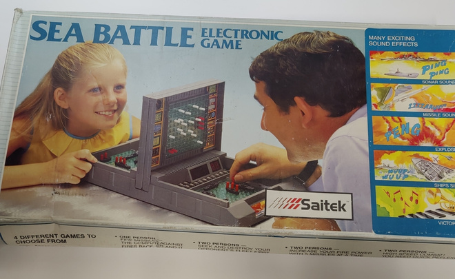 Vintage Sea Battle laivanupotuspeli ( Saitek  ) 1989