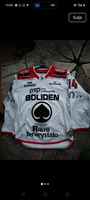 Ässät #14 Sebok game worn pelipaita