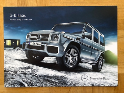 Hinnasto ja lisävarusteet Mercedes W463 G-sarja 2014 G 500