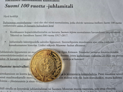 Suomen Moneta Suomi 100 vuotta -juhlamitali