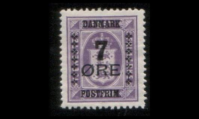 Tanska 164 ** Virkamerkki-päällep. 7/15 öre (1926)