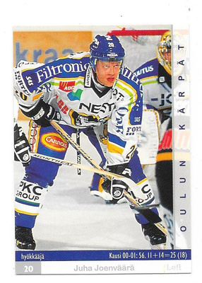 2000-02 CardSet #80 Juha Joenväärä Kärpät