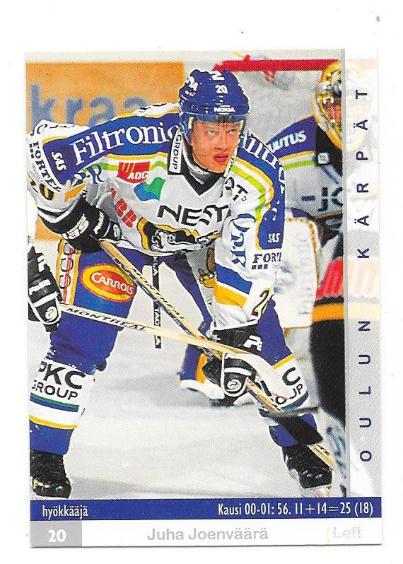2000-02 CardSet #80 Juha Joenväärä  Kärpät