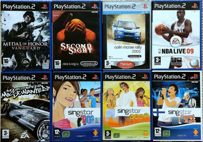 PS2 - pelipaketti *CIB* [pal] #8games