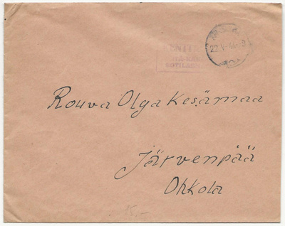 Äänislinna 22.V.44 Itä-Karjalan Sotilashallinto