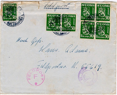 M30 1932 50p 7 kpl kirje saksal. kp-postiosoitteeseen -43