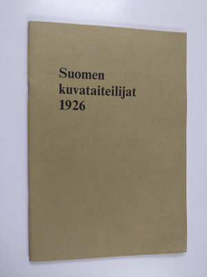 Ernst Nordström : Suomen kuvataiteilijat 1926
