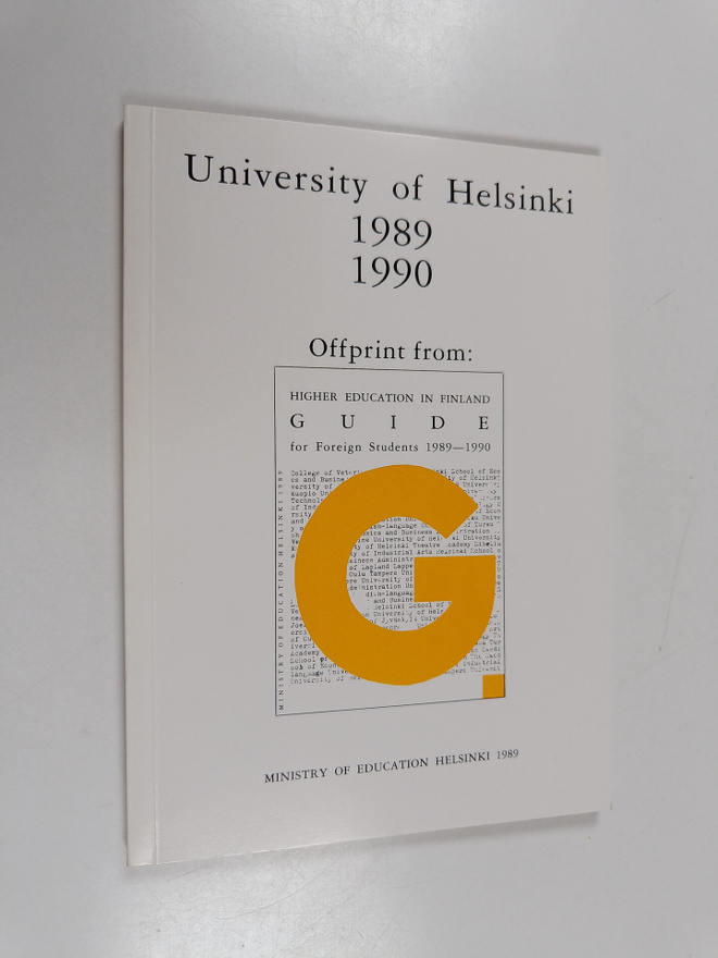 Guide for foreign students 1989-1990