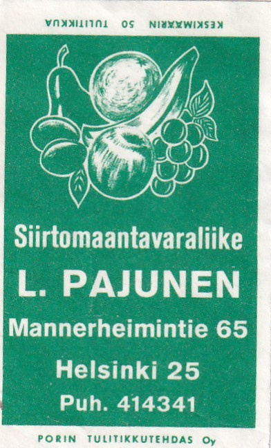Helsinki, L. Pajunen, Siirtomaatavaraliike 1/16
