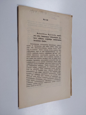 Keisarillisen Majesteetin armollinen esitys Suomenmaan Va...
