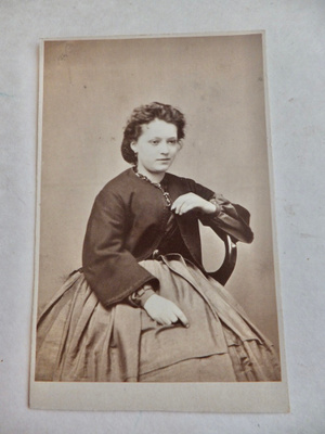 VANHA CDV Valokuva Minna Canth? 1860-l Chiewitz Turku