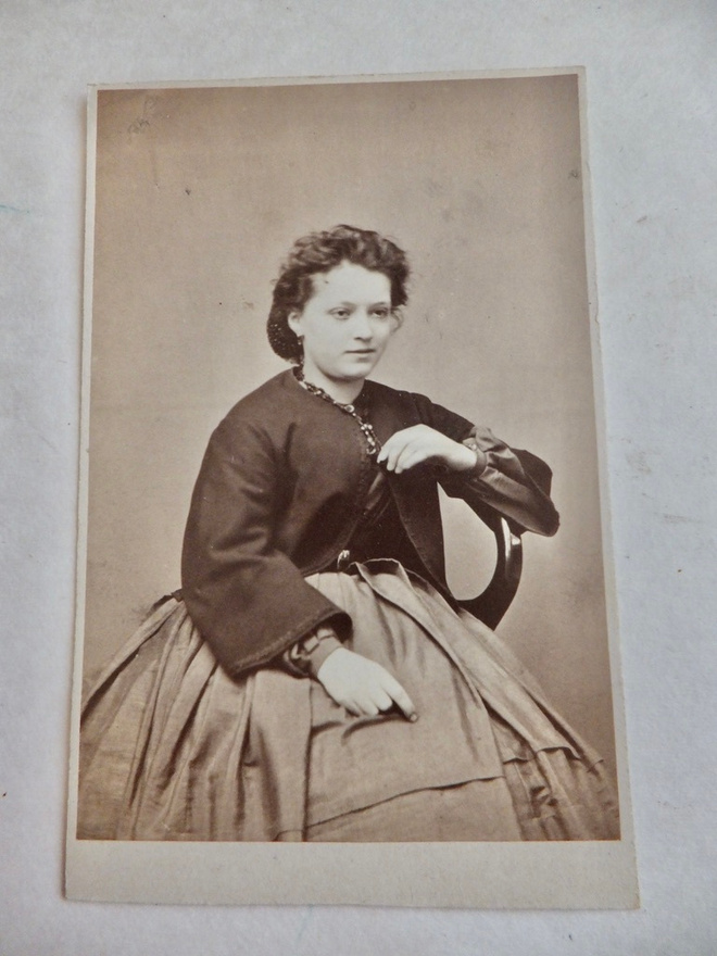 VANHA CDV Valokuva Minna Canth? 1860-l Chiewitz Turku
