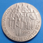 Hopeinen juhlaraha 100 mk sotainvalidit 1990. - pikkukuva 2