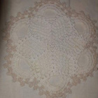 Valkoinen pitsiliina jossa beige reunus - pikkukuva 5