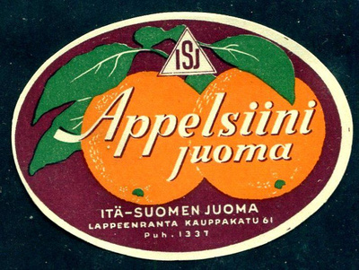 APPELSIINI JUOMA, ITÄ-SUOMEN JUOMA, LAPPEENRANTA