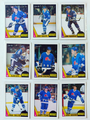 87-88 Opc - Quebec Nordiques 9kpl