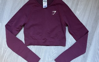 GYMSHARK VIININPUNAINEN VITAL SEAMLESS 2.0 CROP TOP koko M