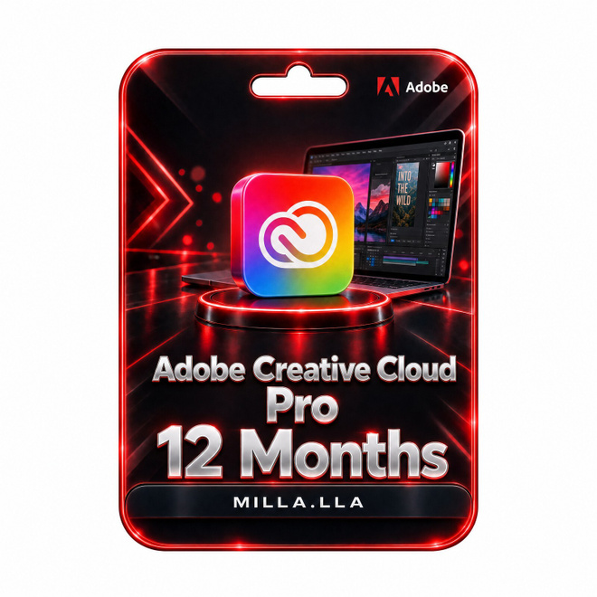 Adobe Creative Cloud Pro 12 kuukautta – vuositilauskoodi