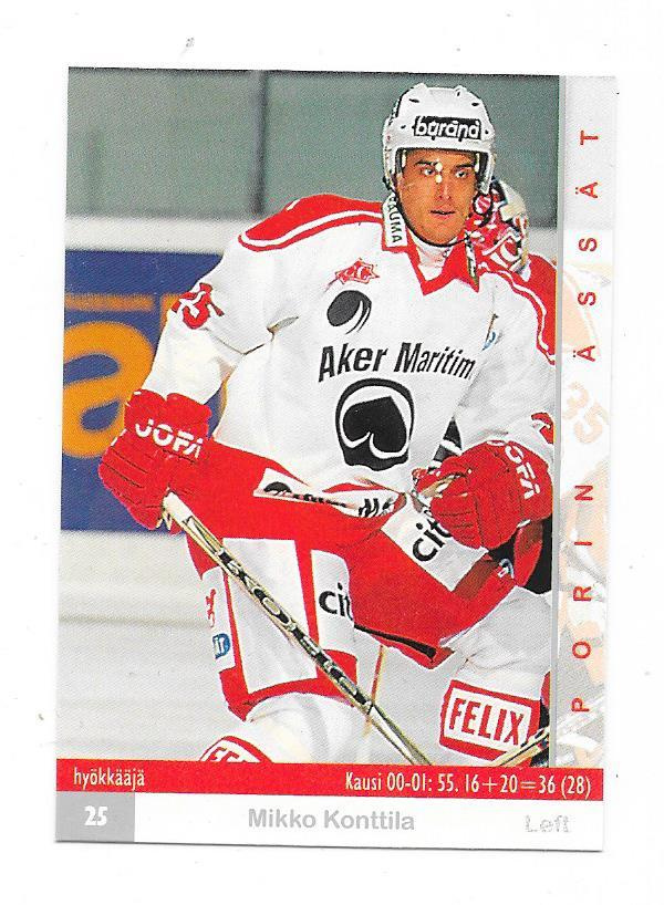 2001-02 CardSet #152 Mikko Konttila  Ässät