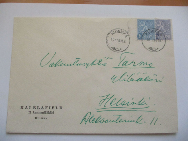 1963 Kurikka II kunnanlääkäri