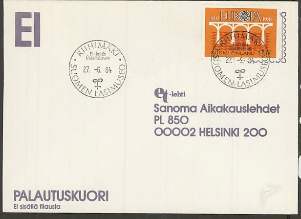 1984 1,40mk Eurooppa vastauskuorella