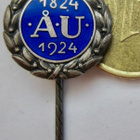 VANHA Merkki ÅU 1824 - 1924 Turku Hopeaa - pikkukuva 1