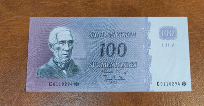 100 markkaa v. 1963 Litt.A, C-tähti, vain 20 000kpl