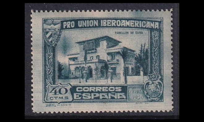 Espanja 547 ** Iberoamerikka 40 C levinnyt väri (1930)