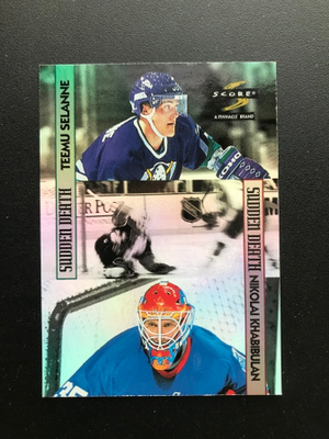 1996-97 Score Sudden Death Teemu Selänne / Nikolai Khabibula