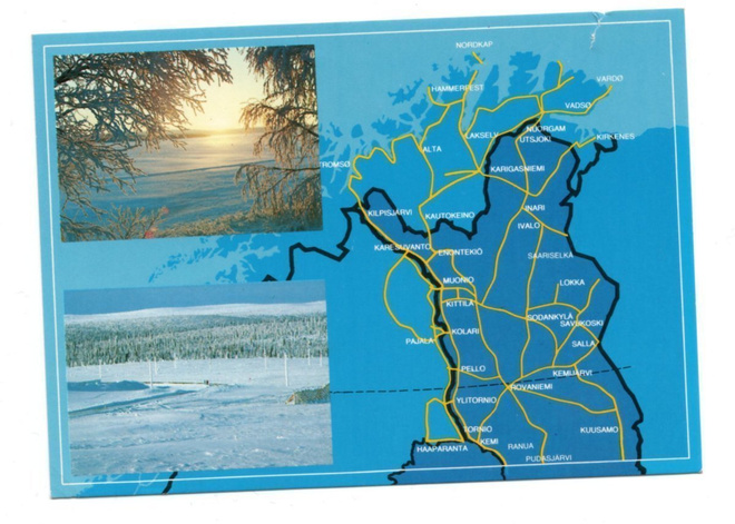 Lappi: Pohjois-Suomen,  Ruotsin ja Norjan  maantietä