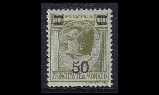 Monaco 111 ** Käyttösarja Louis II 50/60 C (1927)