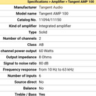 Tangent AMP-100 vahvistin ja TNR-100 viritin. - pikkukuva 5