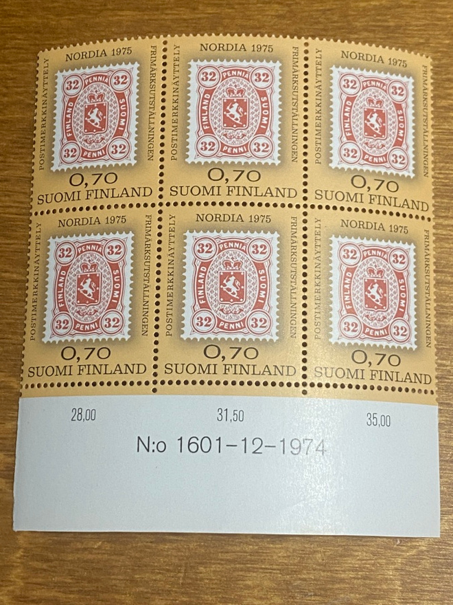 NORDIA 1975- POSTIMERKKINÄYTTELY NUMERO KUUSILO**